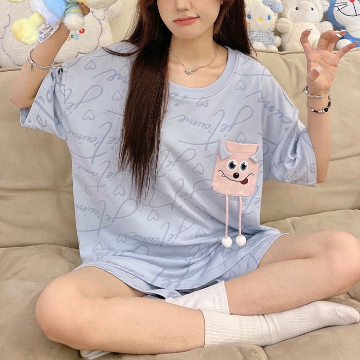Je T’aime Monster PJ Set – With Padded Charm - Zero Bra