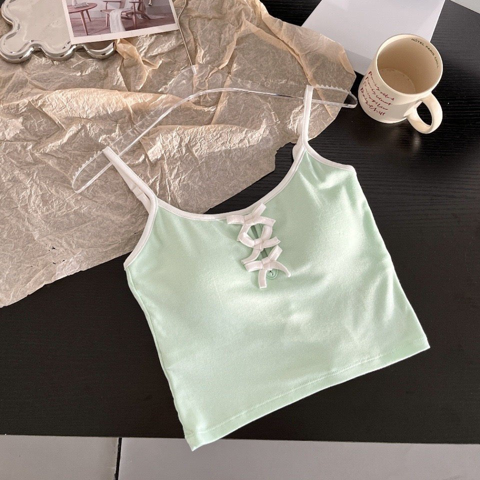 Kawaii Charm Built - In Bra Crop Top – Playful & Cute - Zero Bra