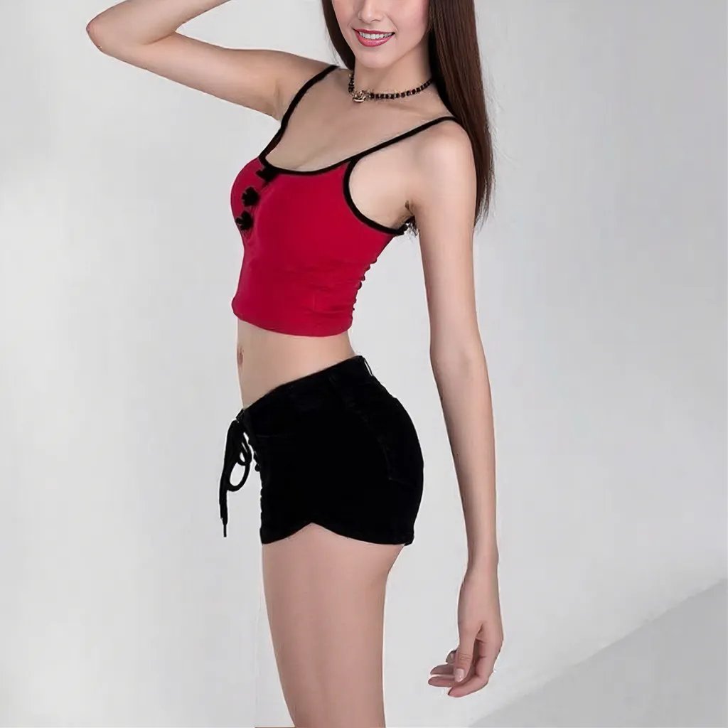 Kawaii Charm Built - In Bra Crop Top – Playful & Cute - Zero Bra