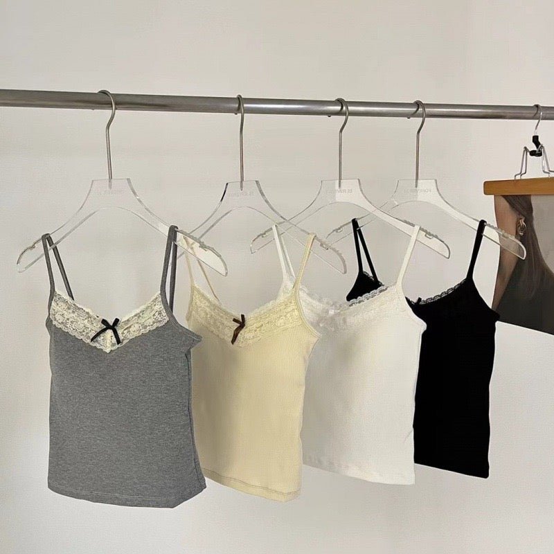 Lace Trim Camisole - Soft, Sexy & Chic - Zero Bra