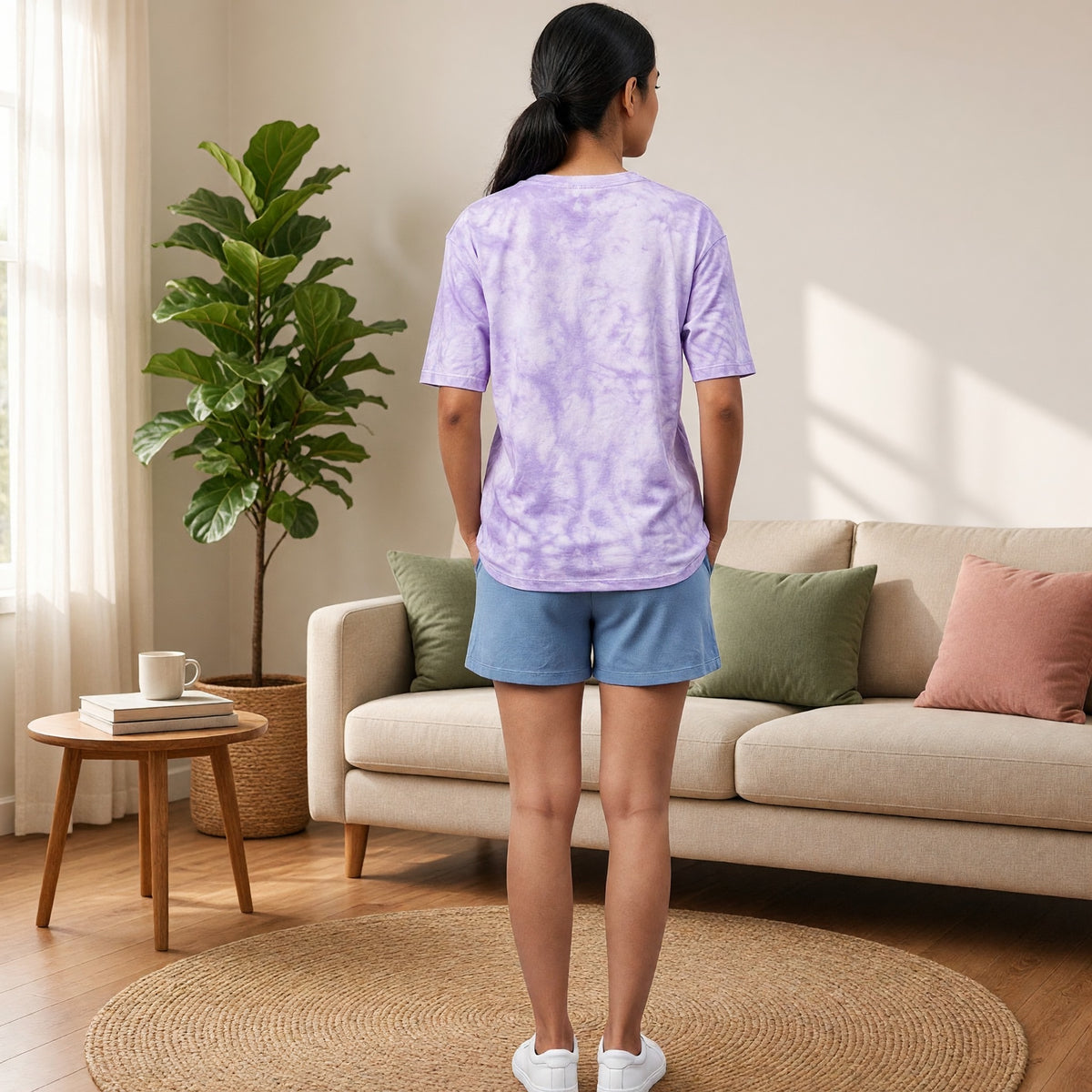 Lavender Bunny Breeze Padded Night Suit