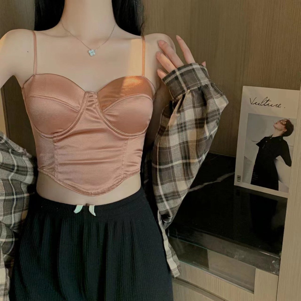 Luxe Satin Built - In Bra Bustier β Bold & Sultry - Zero Bra