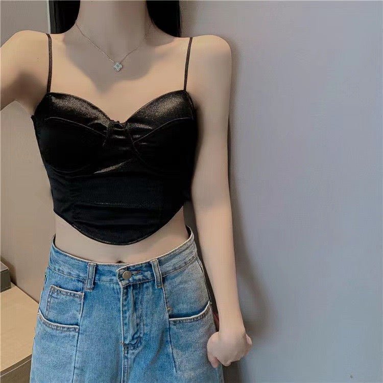 Luxe Satin Built - In Bra Bustier β Bold & Sultry - Zero Bra