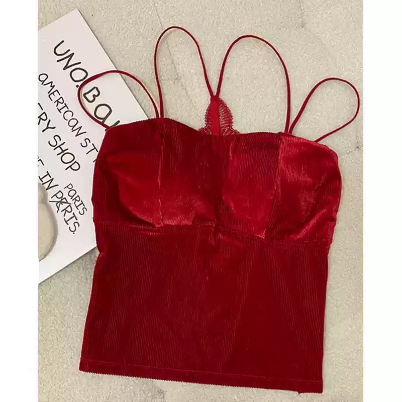 Luxe Satin & Lace Strappy Camisole β The Ultimate Glow - Up Top! - Zero Bra