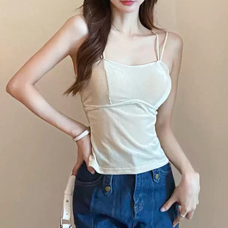 Luxe Satin & Lace Strappy Camisole β The Ultimate Glow - Up Top! - Zero Bra
