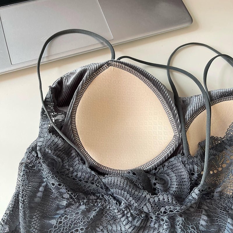 Luxe Satin & Lace Strappy Camisole β The Ultimate Glow - Up Top! - Zero Bra