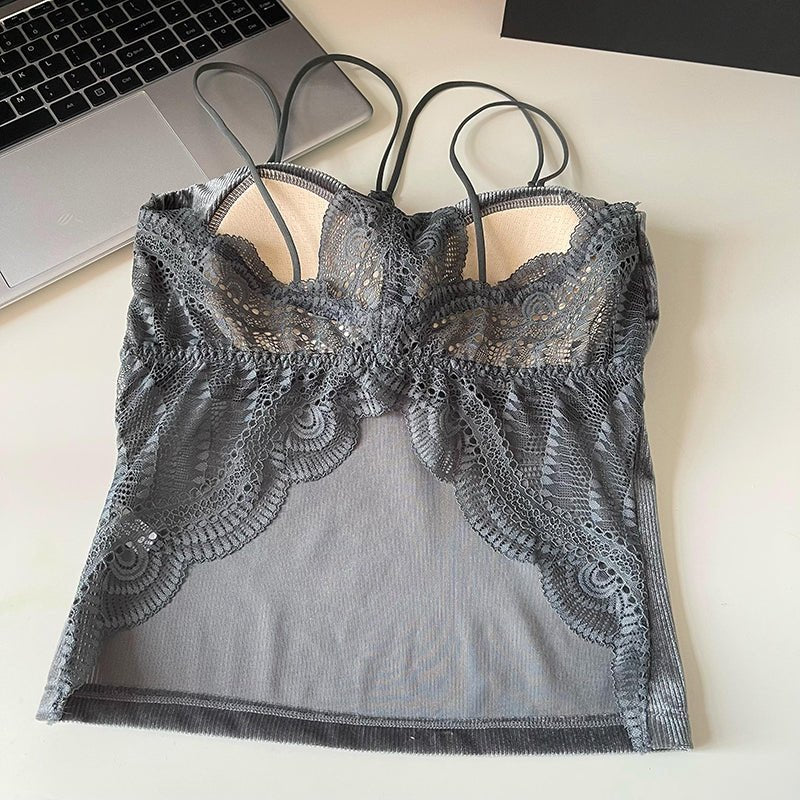 Luxe Satin & Lace Strappy Camisole β The Ultimate Glow - Up Top! - Zero Bra