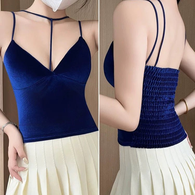 Luxe Velvet Built - In Bra Top - Zero Bra