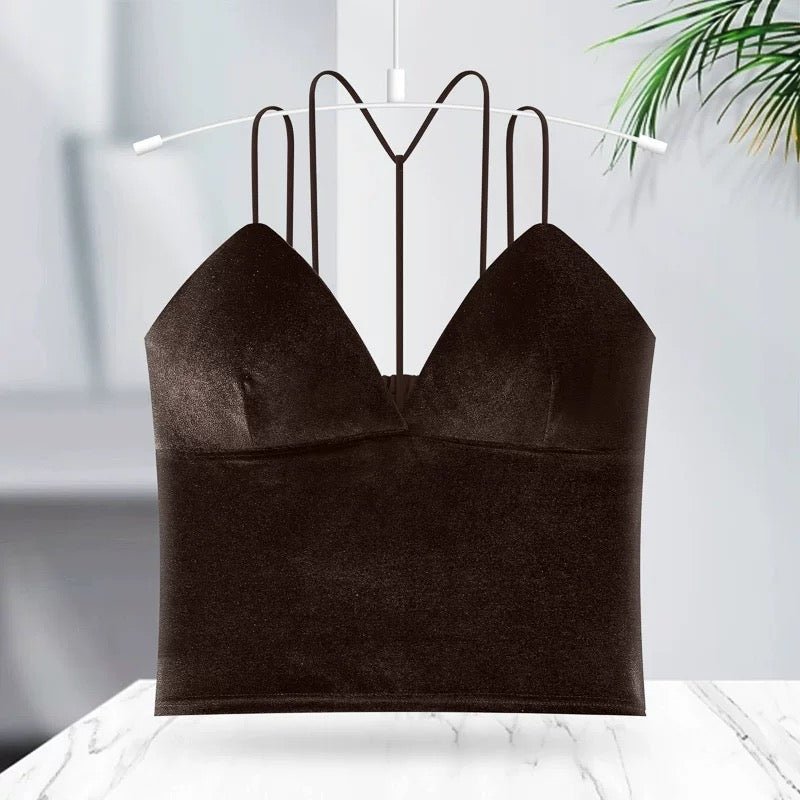 Luxe Velvet Built - In Bra Top - Zero Bra