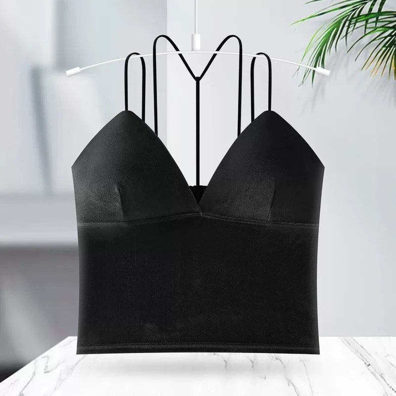 Luxe Velvet Built - In Bra Top - Zero Bra