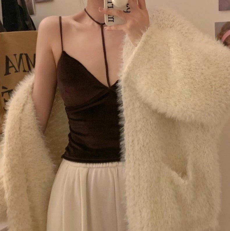 Luxe Velvet Built - In Bra Top - Zero Bra