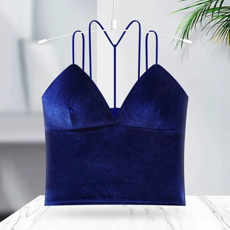 Luxe Velvet Built - In Bra Top - Zero Bra