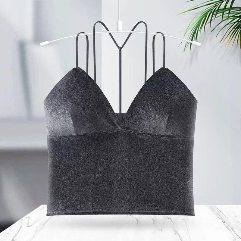 Luxe Velvet Built - In Bra Top - Zero Bra