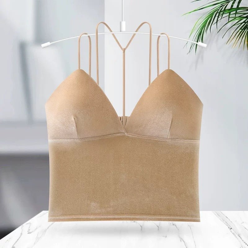 Luxe Velvet Built - In Bra Top - Zero Bra