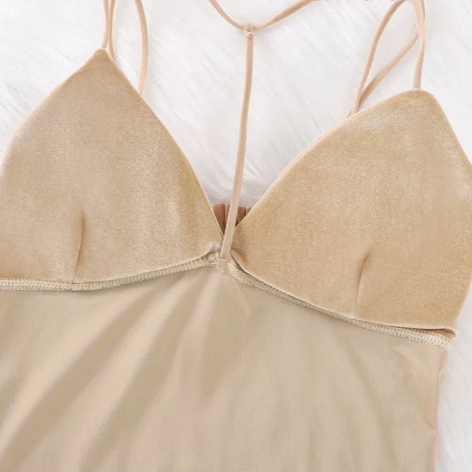 Luxe Velvet Built - In Bra Top - Zero Bra