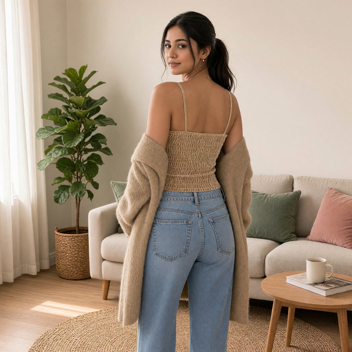 Luxe Velvet Built-in Bra Top