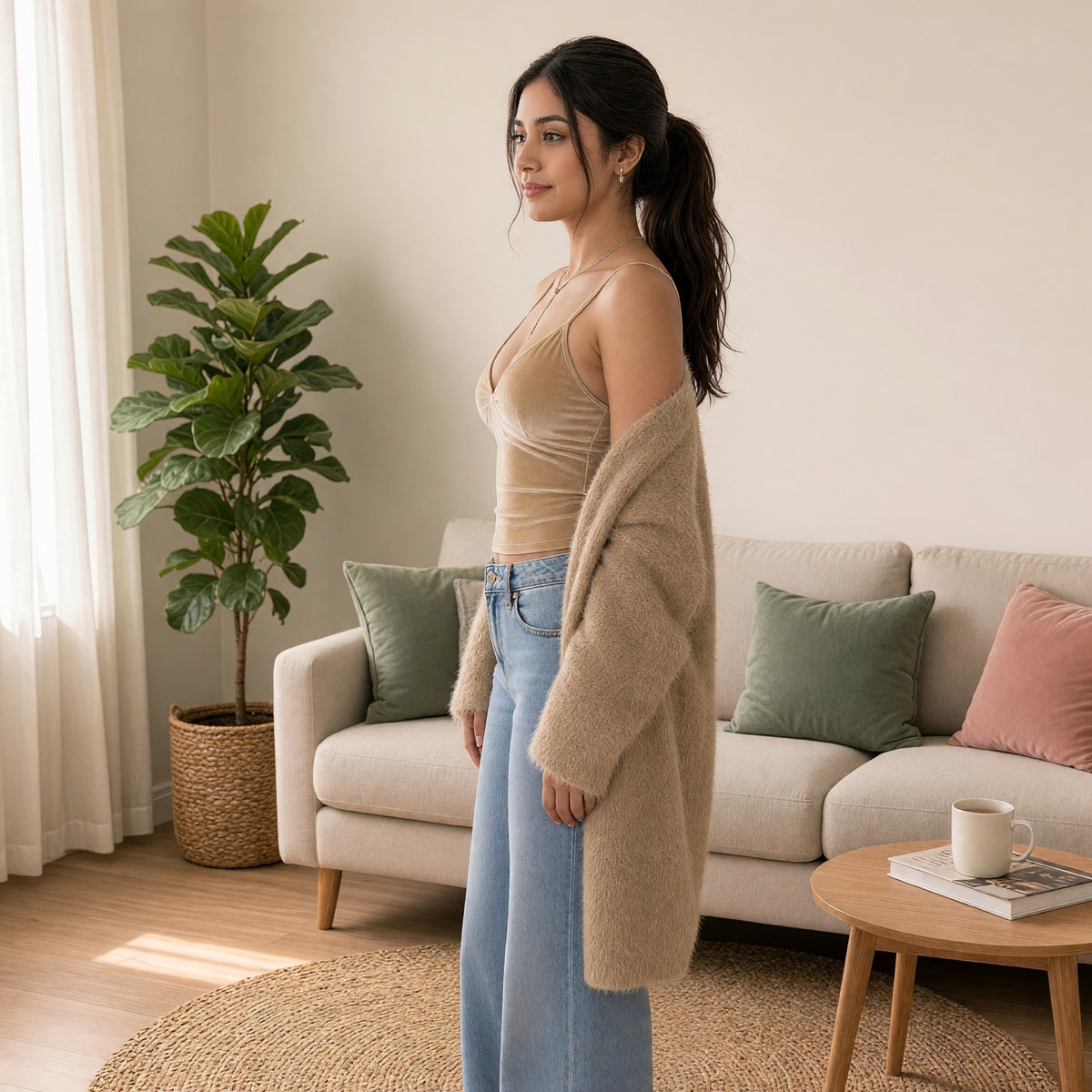 Luxe Velvet Built-in Bra Top