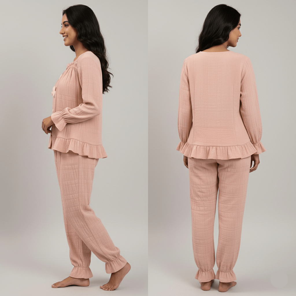 Marshmallow Bunny Padded PJ Set – Cream Puff Edition - Zero Bra