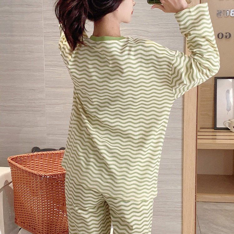 Matcha Vibes PJ Set – With Built - In Bra Bliss - Zero Bra