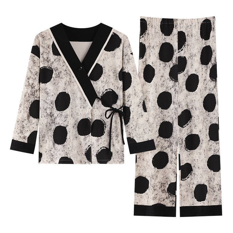 Maternity Noir Pebble Wrap PJ Set – With Padded Ease - Zero Bra