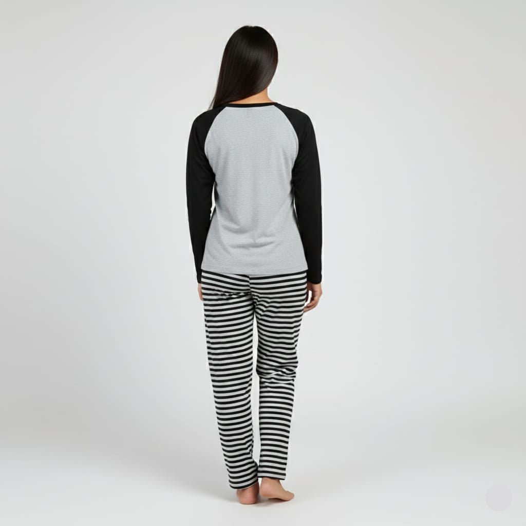 Midnight Meow Padded PJ Set – With Padded Comfort - Zero Bra