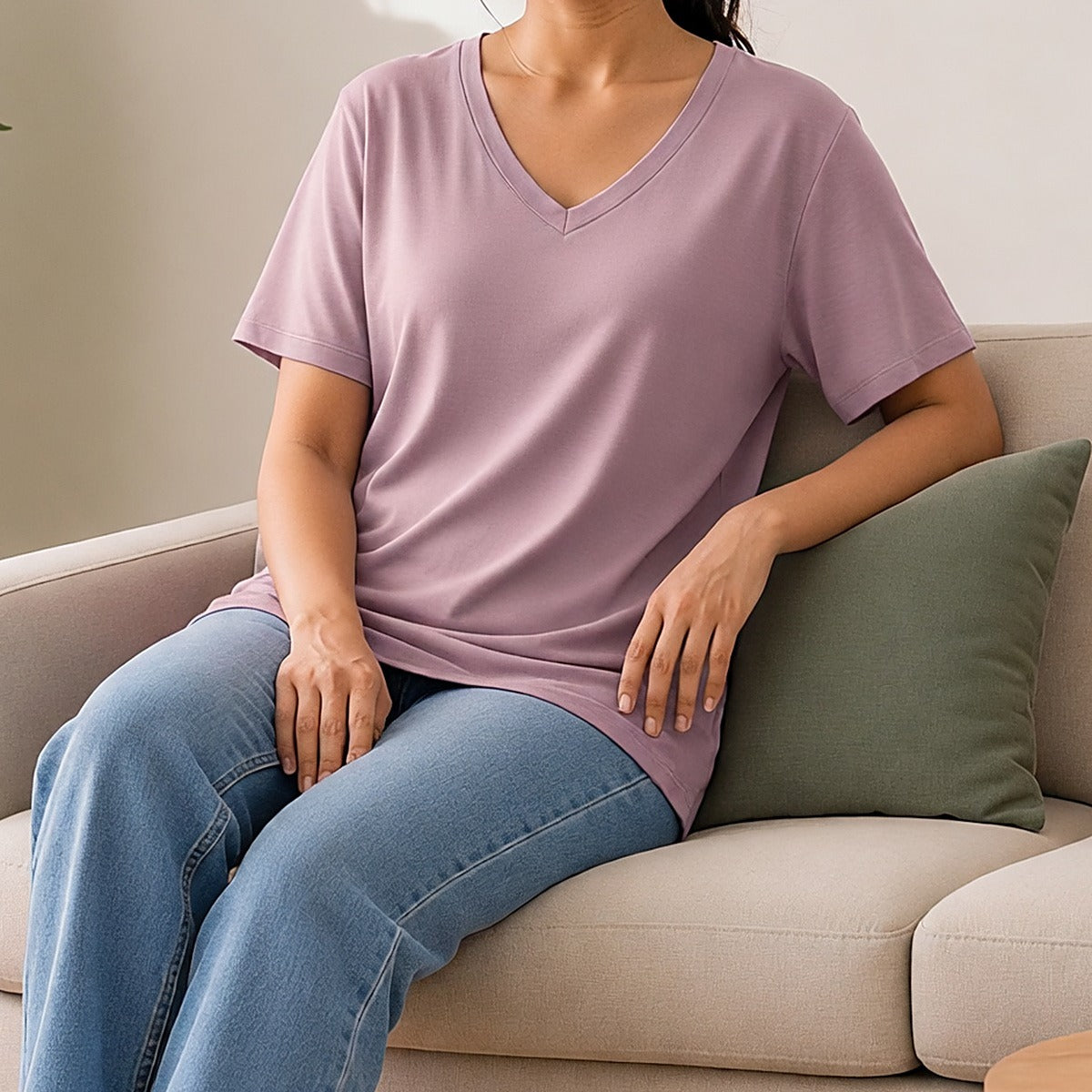 Modal Heart Crush Padded Long Top