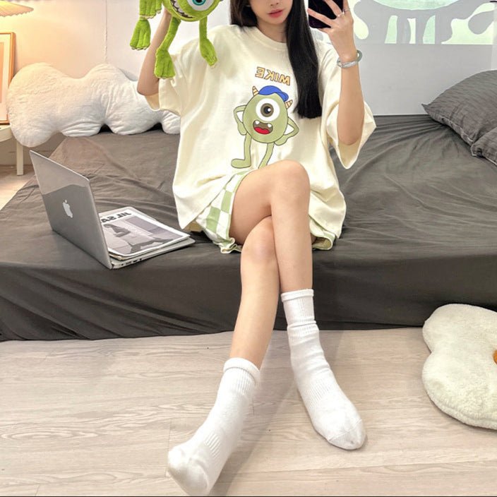 Monster Dreams PJ Set โ With Padded Bliss - Zero Bra