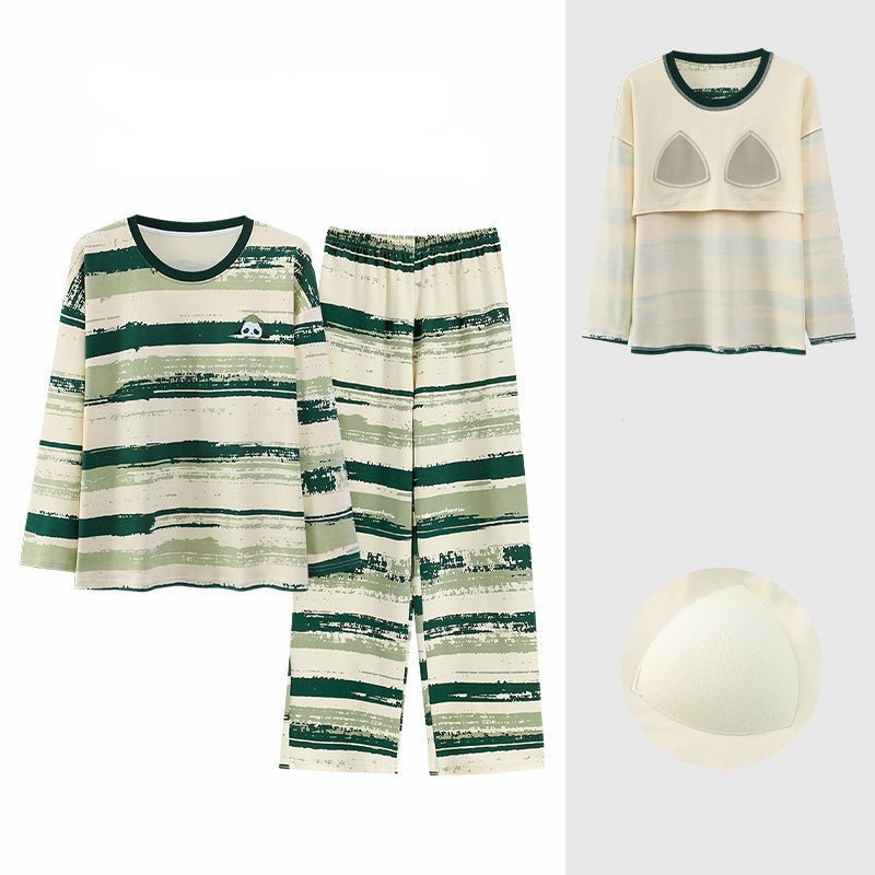 Mossy Vibes Pajama Set – Padded Edition - Zero Bra