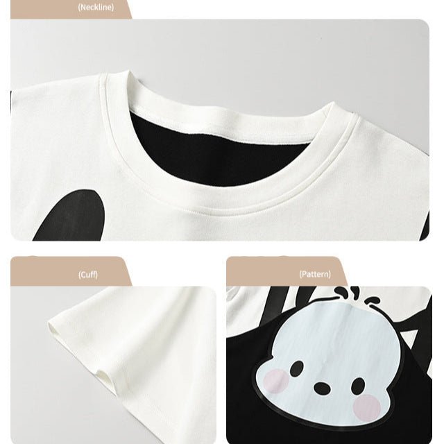 Panda Vibes Built - In Bra PJ Set – Monochrome Mood Edition - Zero Bra