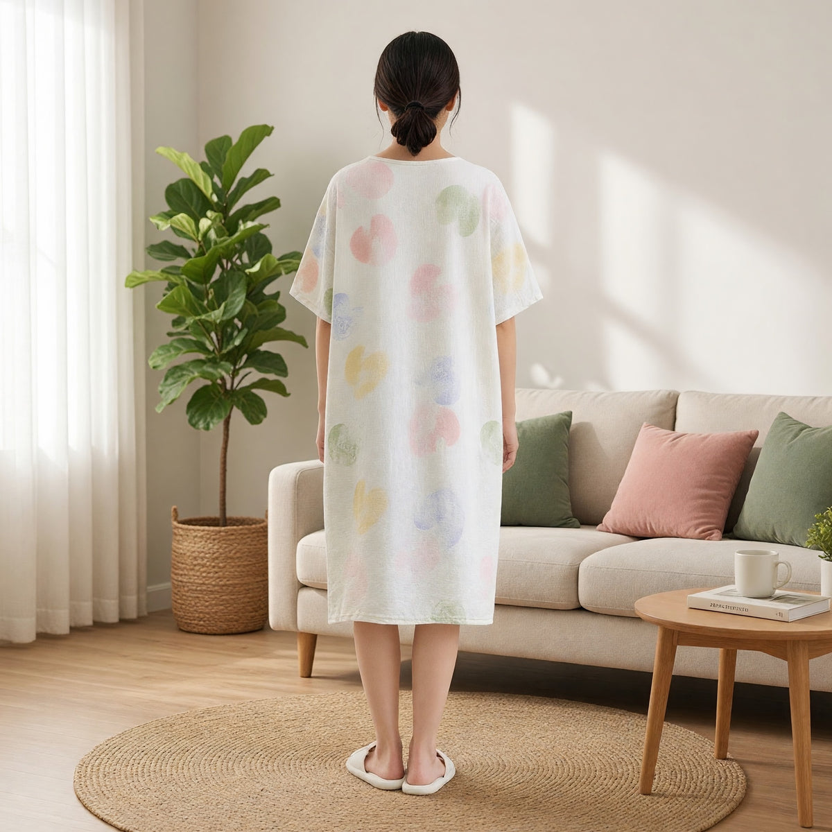 Pastel Petals Padded Nighty