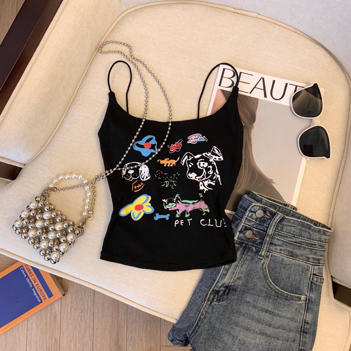 Pet Lover’s Graphic Cami – Playful & Trendy! - Zero Bra