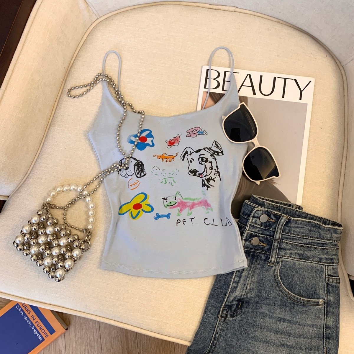 Pet Lover’s Graphic Cami – Playful & Trendy! - Zero Bra