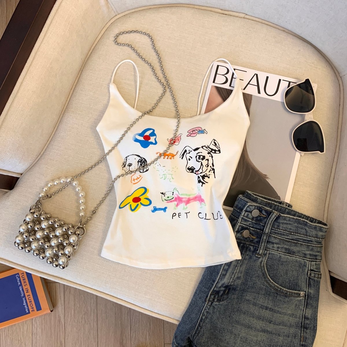 Pet Lover’s Graphic Cami – Playful & Trendy! - Zero Bra