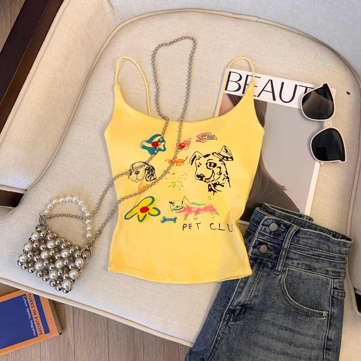 Pet Lover’s Graphic Cami – Playful & Trendy! - Zero Bra