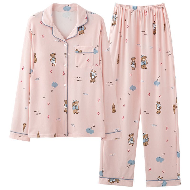 Pink Bear Maternity & Nursing Padded PJ Set – Cute Comfort, Bra - Free Ease - Zero Bra