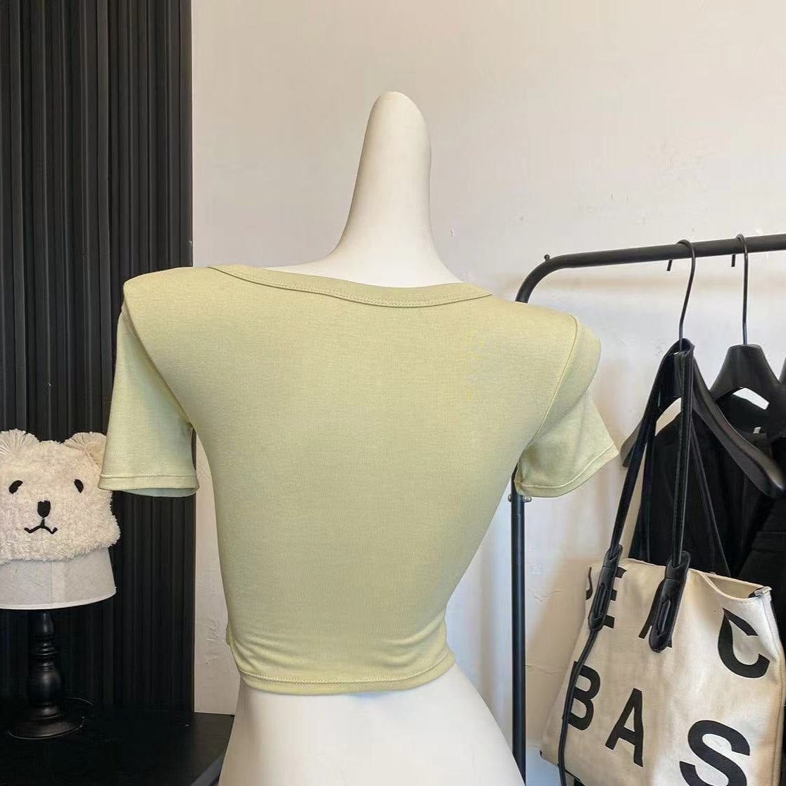 Playful Cat Graphic Crop Top with Built - In Bra – Fun, Comfy & Whimsical - Zero Bra