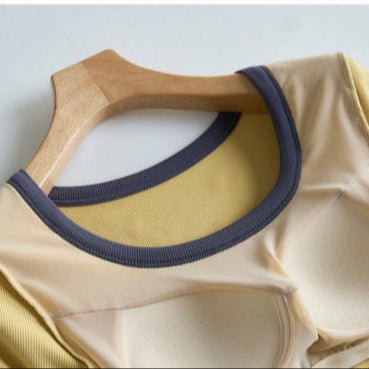 Playful Scoop Built - In Bra Tee – A Fresh Twist on a Classic! - Zero Bra