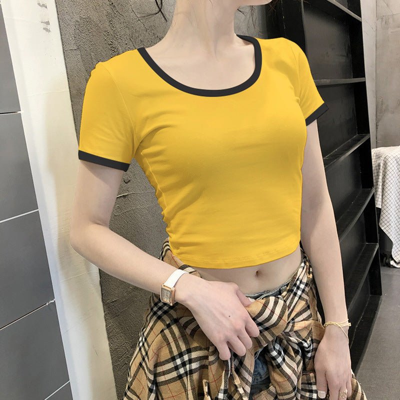 Playful Scoop Built - In Bra Tee – A Fresh Twist on a Classic! - Zero Bra