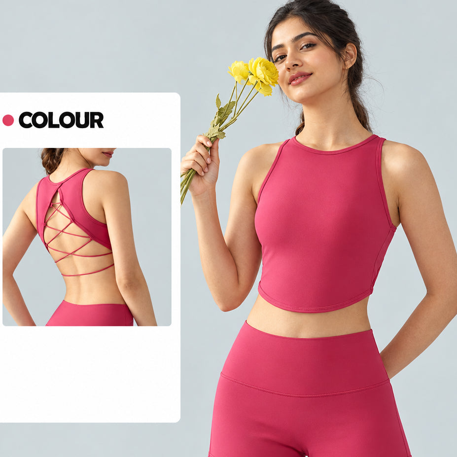 PowerFit High - Neck Bra Top – Sleek & Supportive - Zero Bra