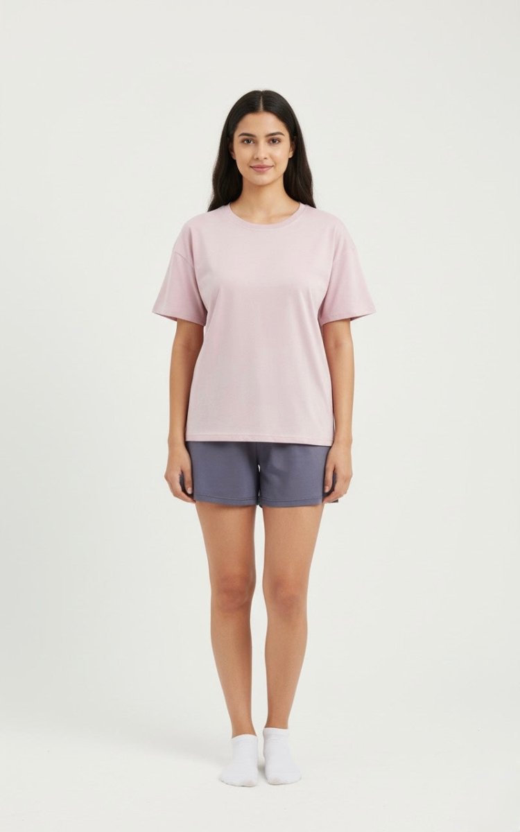 Premium Modal Blush Babe Padded Lounge Set - Zero Bra