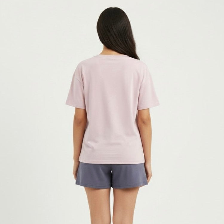 Premium Modal Blush Babe Padded Lounge Set - Zero Bra