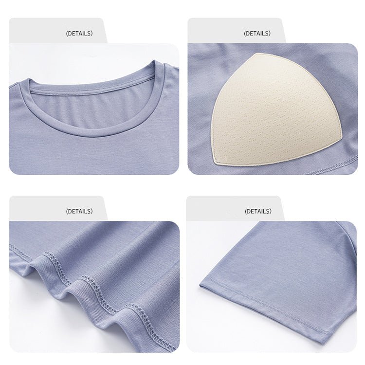 Premium Modal Chill Slate Built - In Bra Lounge Set - Zero Bra