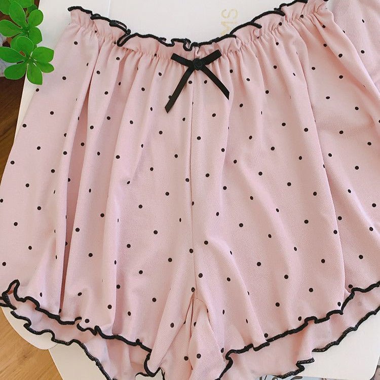 Premium Modal Flirty Dot Built - In Bra PJ Set โ Bubblegum Chic Edition - Zero Bra