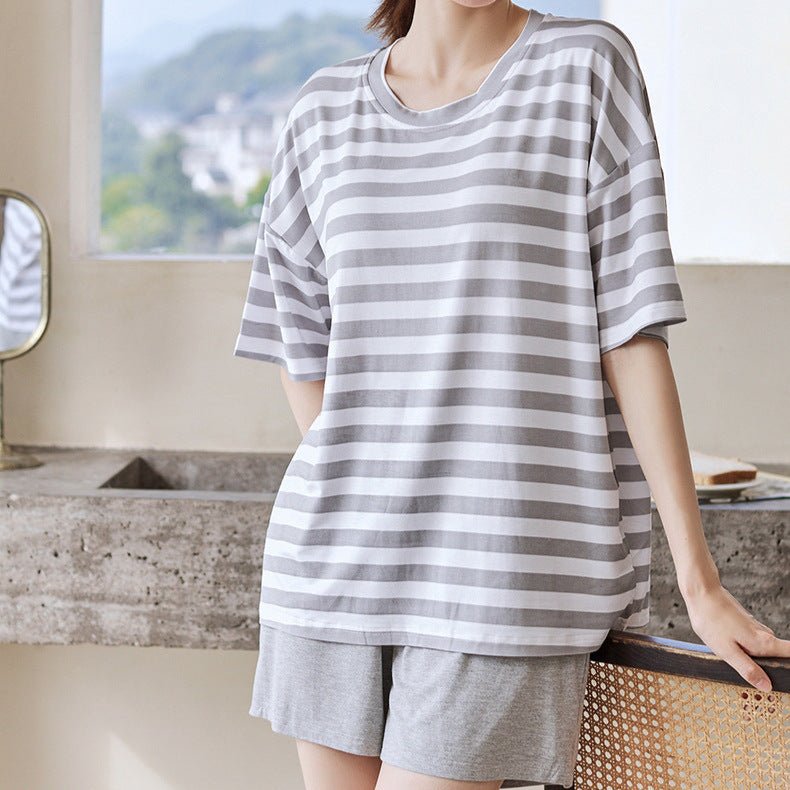 Premium Modal Silver Cloud Built - In Bra Lounge Set - Zero Bra