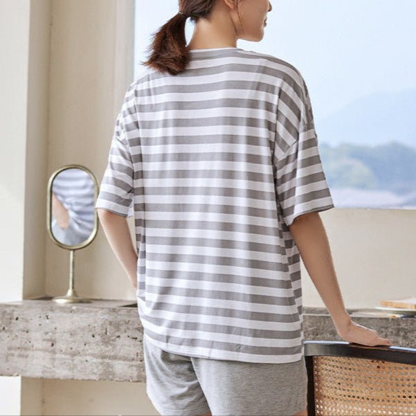 Premium Modal Silver Cloud Built - In Bra Lounge Set - Zero Bra