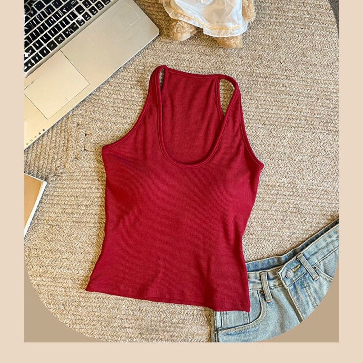 Ribbed Built - In Bra Tank Tops – Everyday Essential - Zero Bra