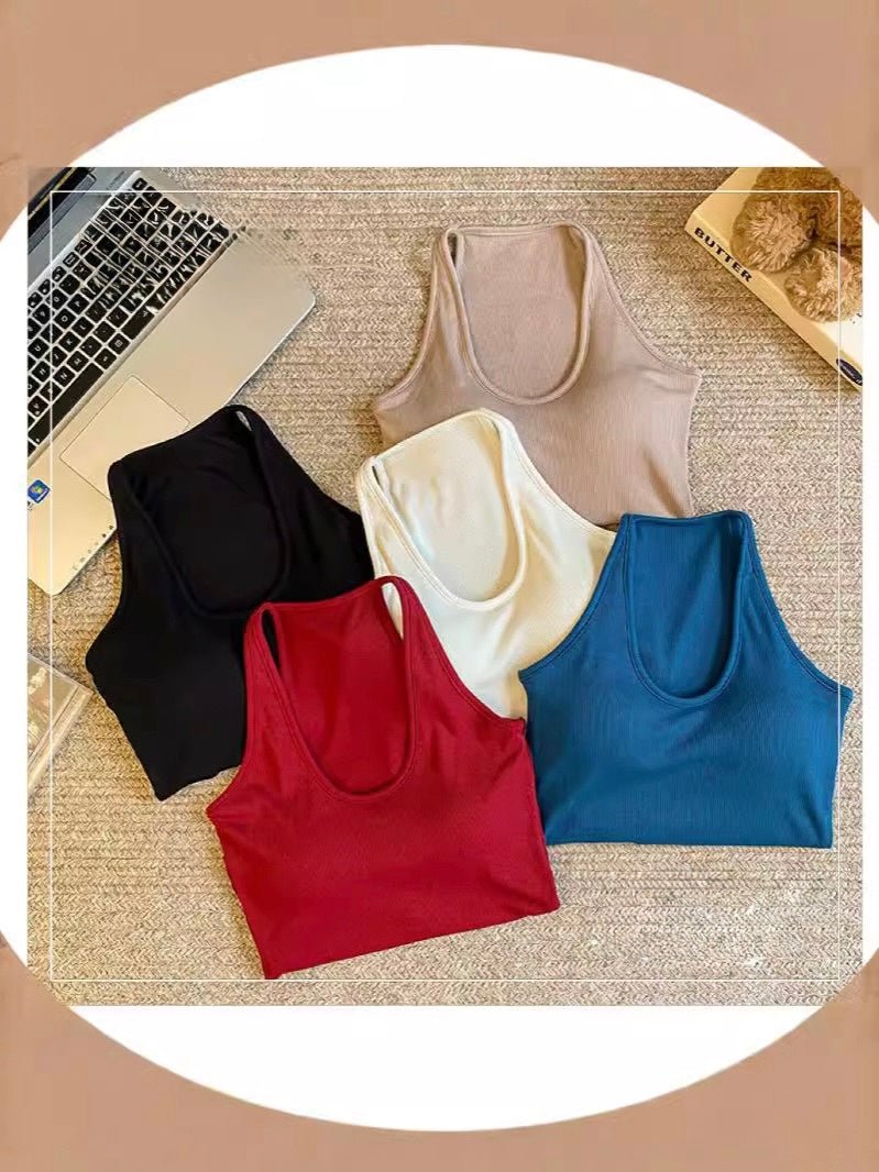 Ribbed Built - In Bra Tank Tops – Everyday Essential - Zero Bra