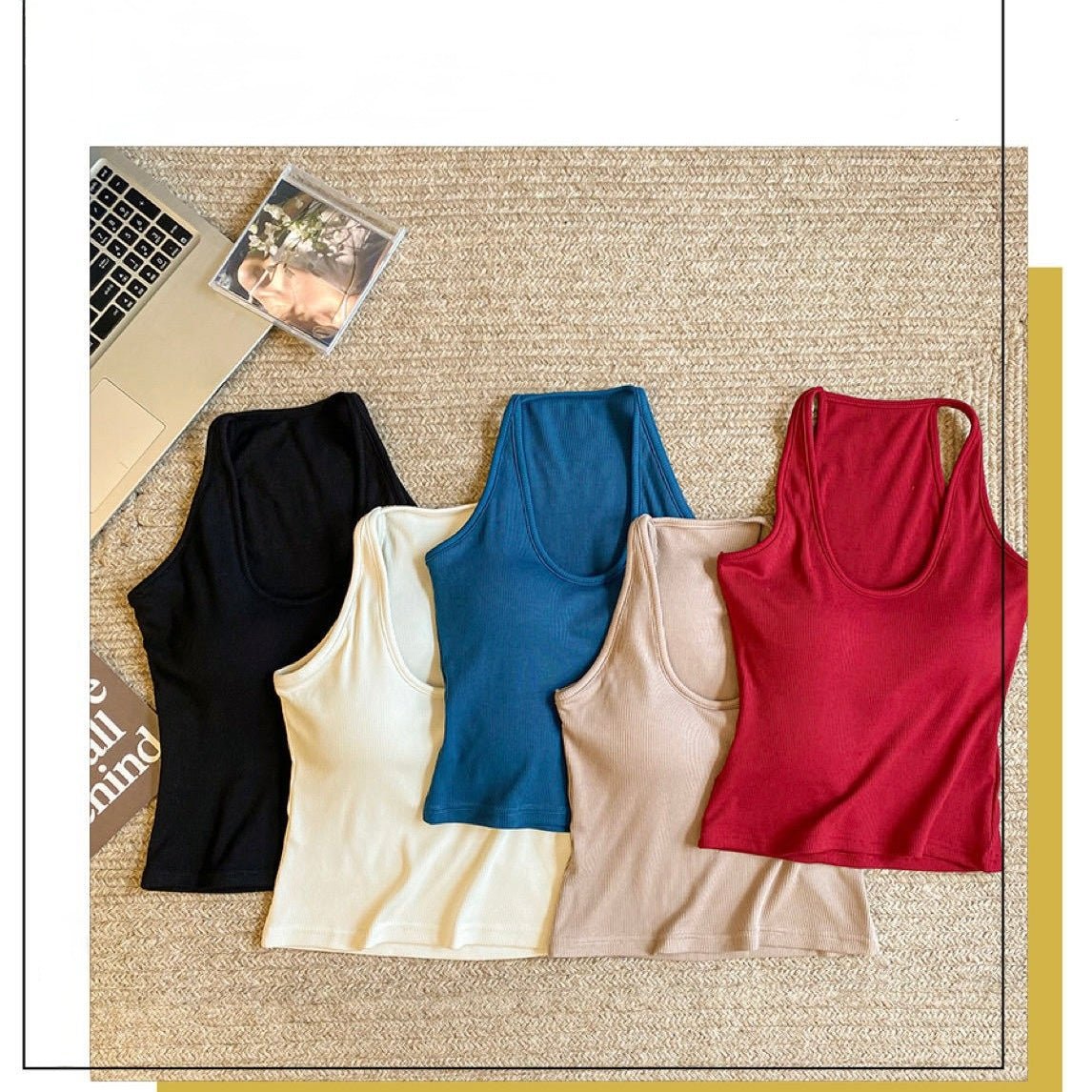 Ribbed Built - In Bra Tank Tops – Everyday Essential - Zero Bra