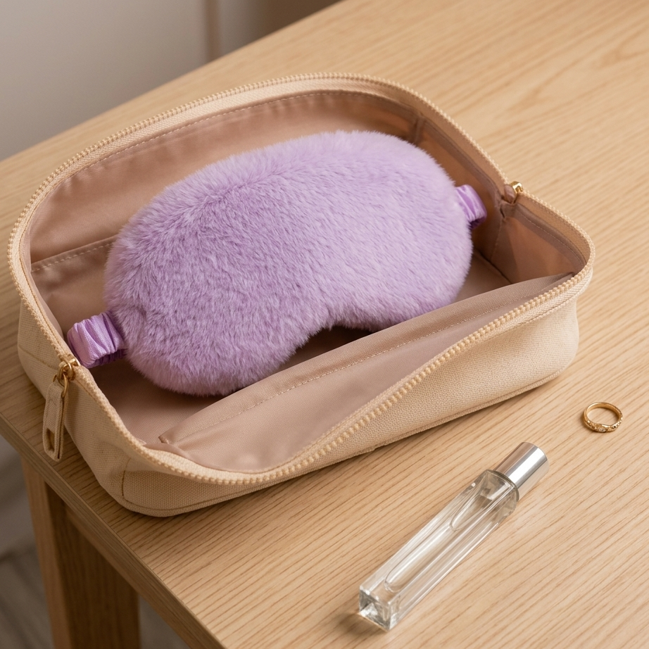 ZeroBra Lavender Dream Plush Sleep Eye Mask in soft purple, comfortable and cozy for restful nights