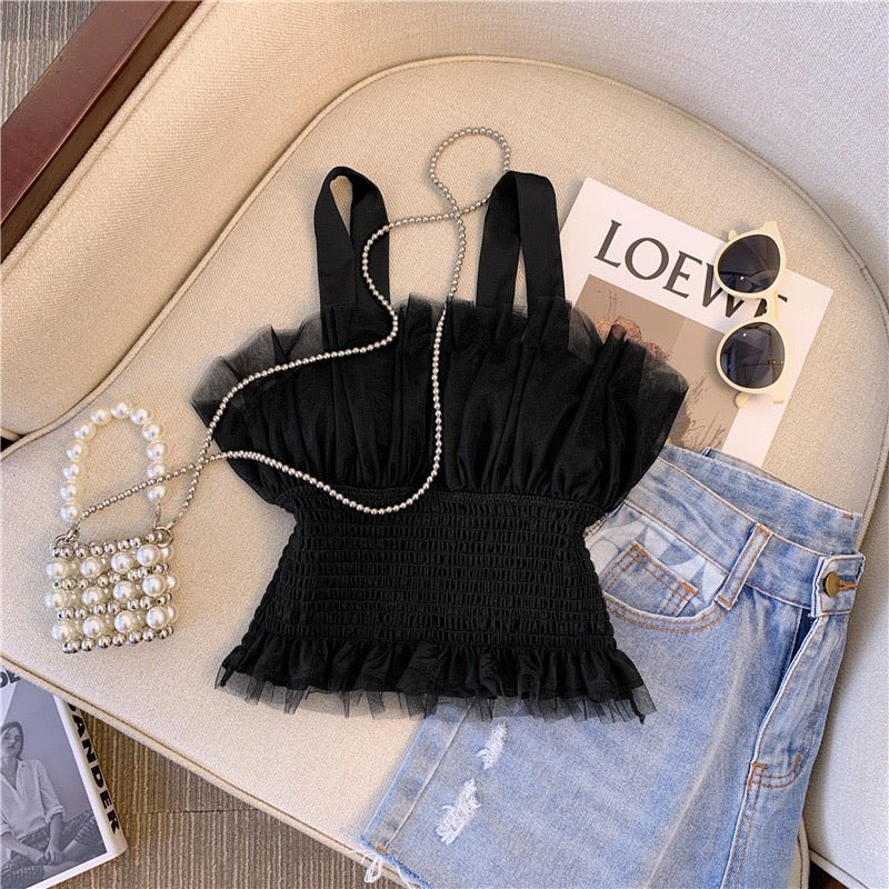 Romantic Ruffle Bustier β Elegance Meets Playfulness - Zero Bra